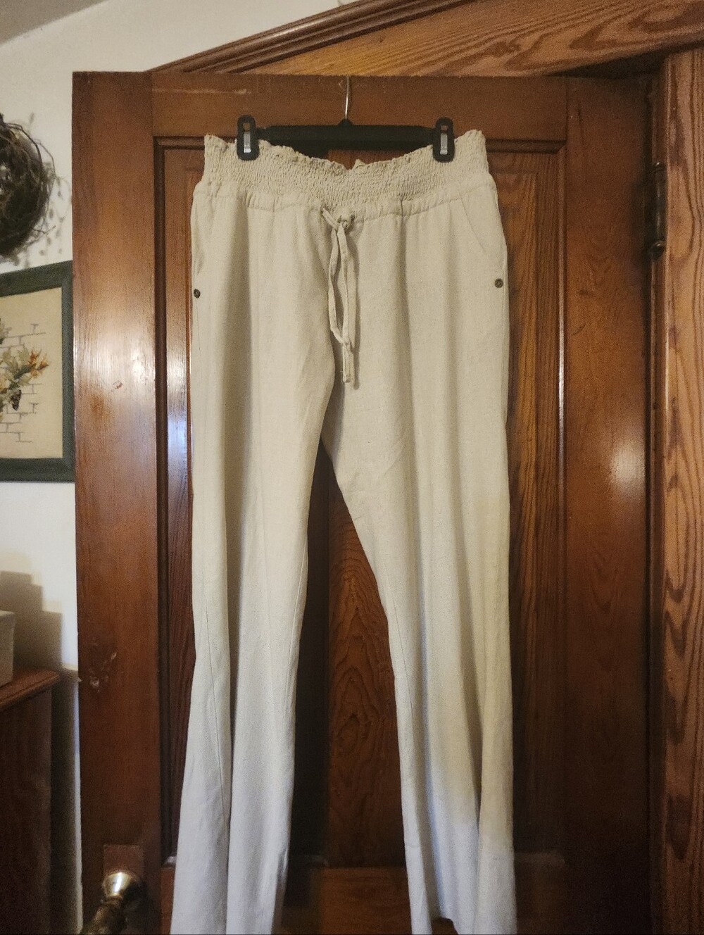 Love Tree Light Tan Linen Pants